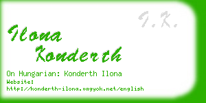 ilona konderth business card